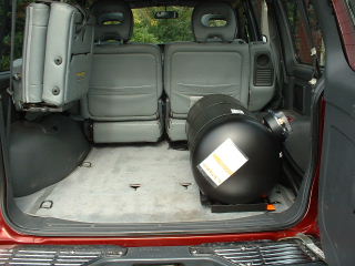 90 litre cylinder leaves plenty of boot space