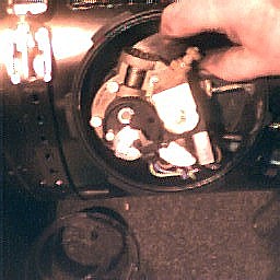 With the aibox cover removed, it is a simple matter to isolate the LPG tank by closing the isolator valve.